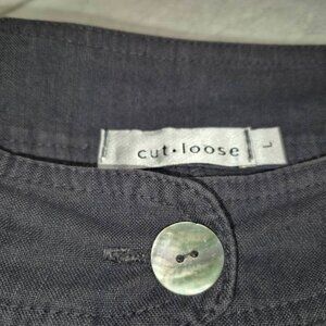 Cut Loose Pant  Linen and Cotton  Blue Grey L